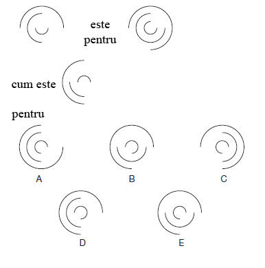 Test de abilitati in spatiu<br />
Citeste cu atentie instructiunile si studiaza cu atentie diagramele.<br />
